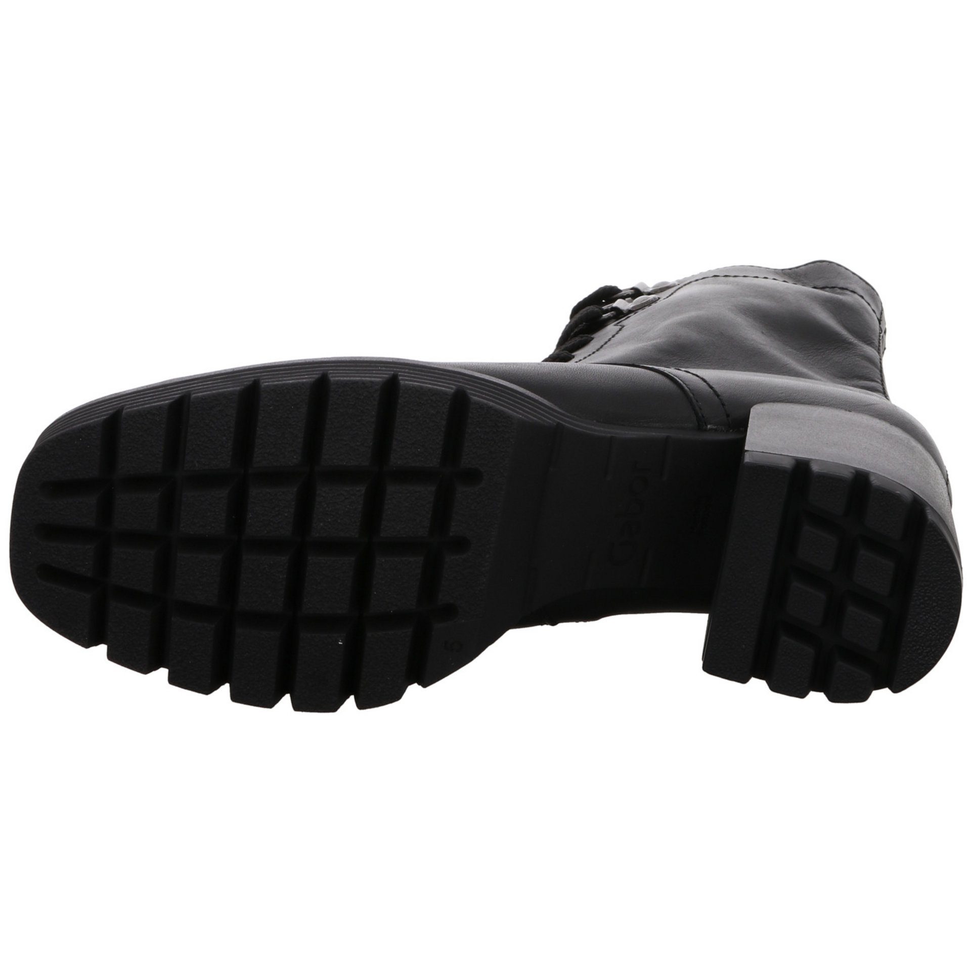 Gabor Damen Stiefeletten Veloursleder schwarz (Micro) Schnürstiefelette Schuhe Schnürstiefelette