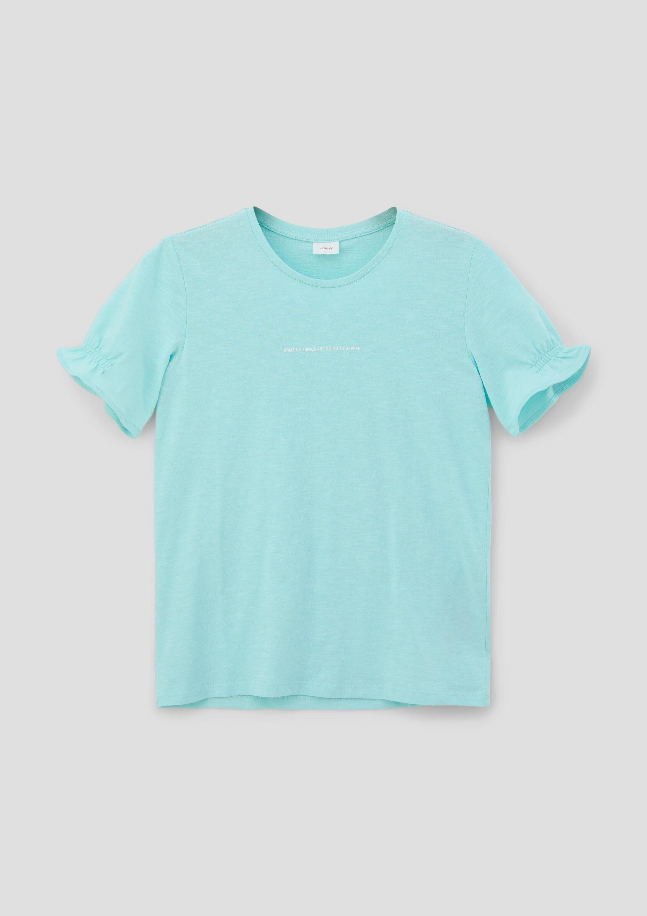 s.Oliver Kurzarmshirt T-Shirt T-Shirt mit Schriftprint