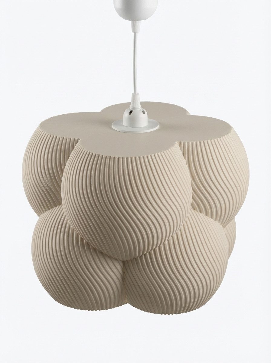 Roomberry Lampenschirm Bubble Hängelampe Pendelleuchte E27 rund, weiß beige rosa lila grau 25-35cm