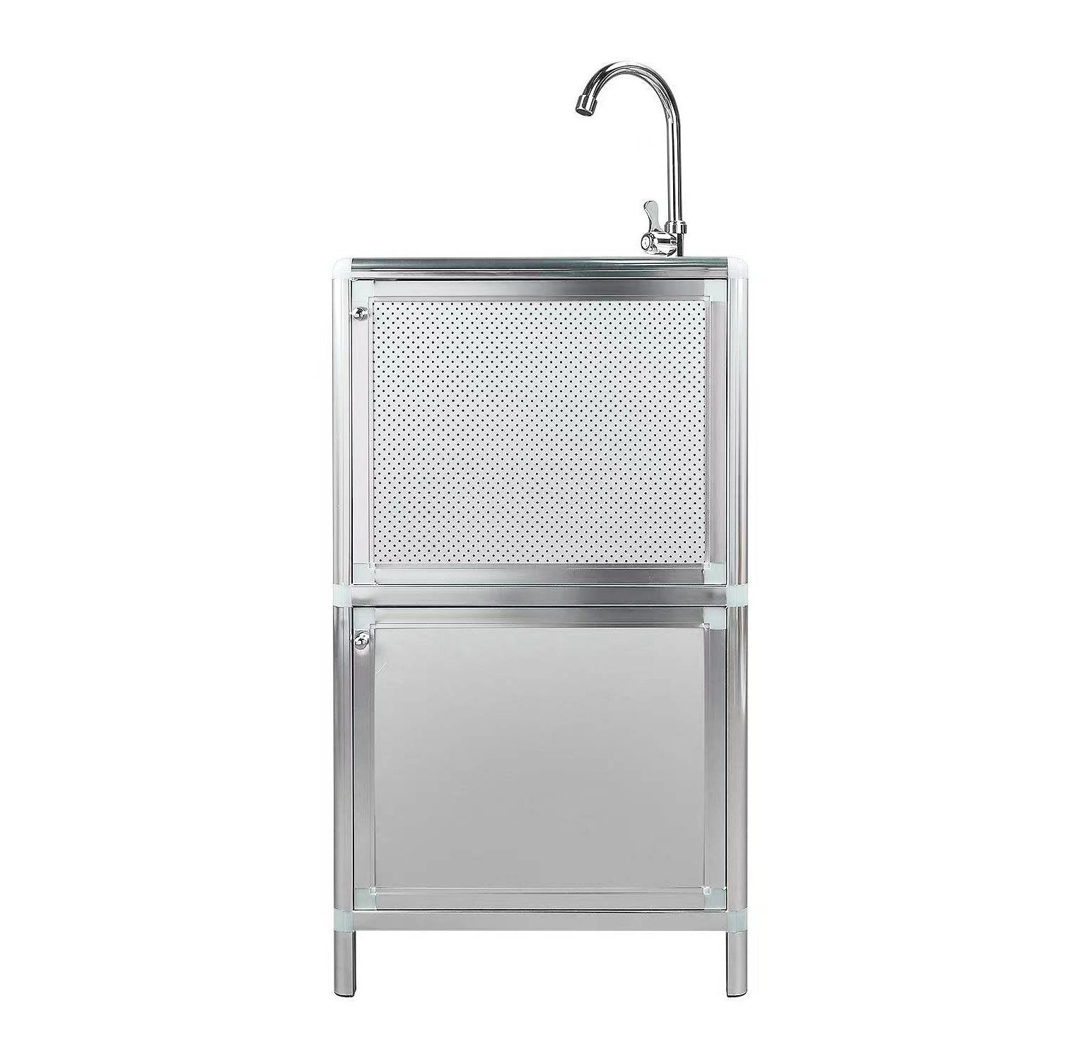 HTI-Living Outdoor-Küchenmodul Outdoorspüle S Gerti (Stück, 1-St., 1 Outdoorspüle) Gartenspüle Campingspüle Messespüle