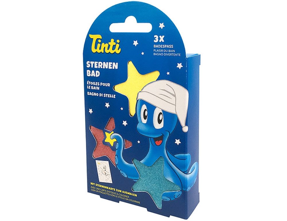 TINTI Badespielzeug Tinti Sternenbad - Farbtabletten inkl. Sternenkarte zum Ausmalen