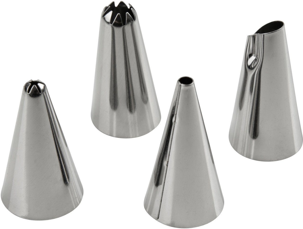 FACKELMANN Backblech Zenker Spritzbeutel inkl. 4 Tüllen 31 cm, Edelstahl