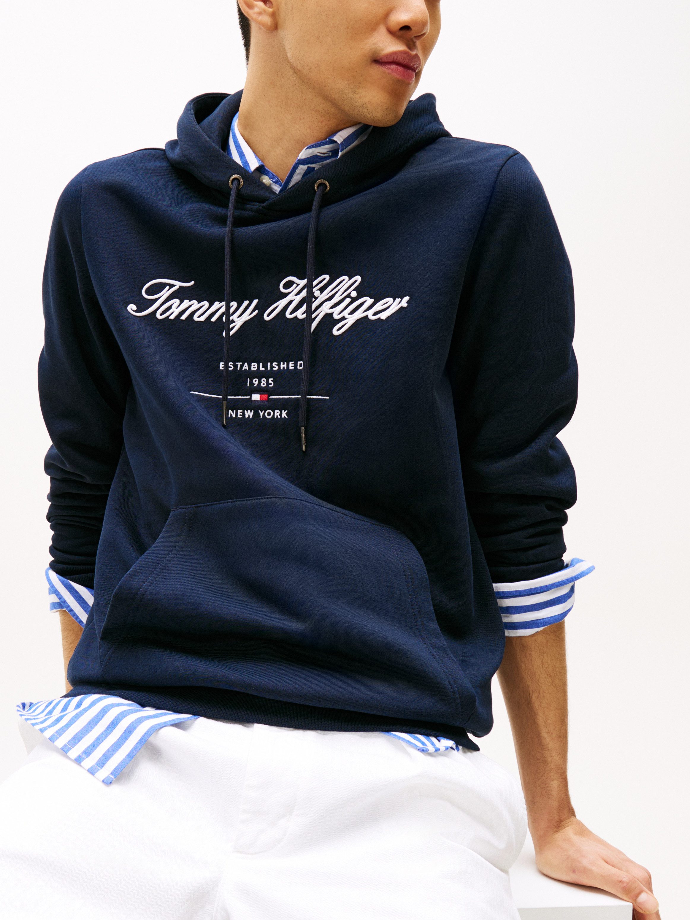 Tommy Hilfiger Hoodie SCRIPT LOGO HOODY mit aufgesticktem Logo günstig online kaufen
