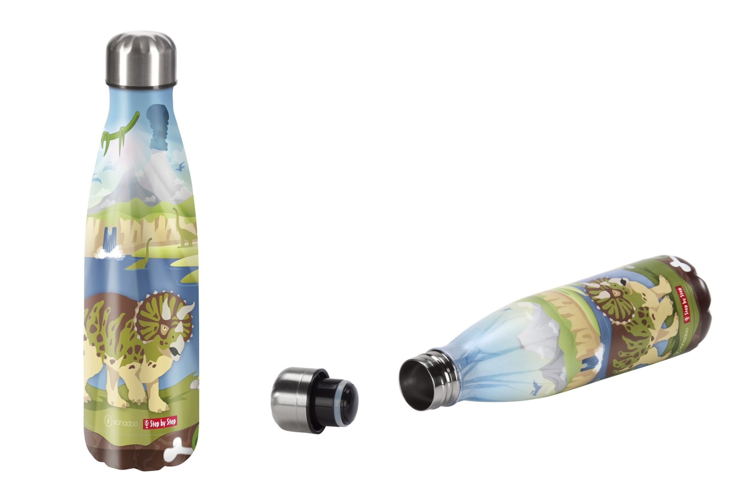 Step by Step Schulranzen Schulranzen-Set 2IN1 PLUS Wild T-Rex Taro 7-teilig (7-teilig), ab 1. Klasse, ergonomisch, Schulrucksack, Tornister