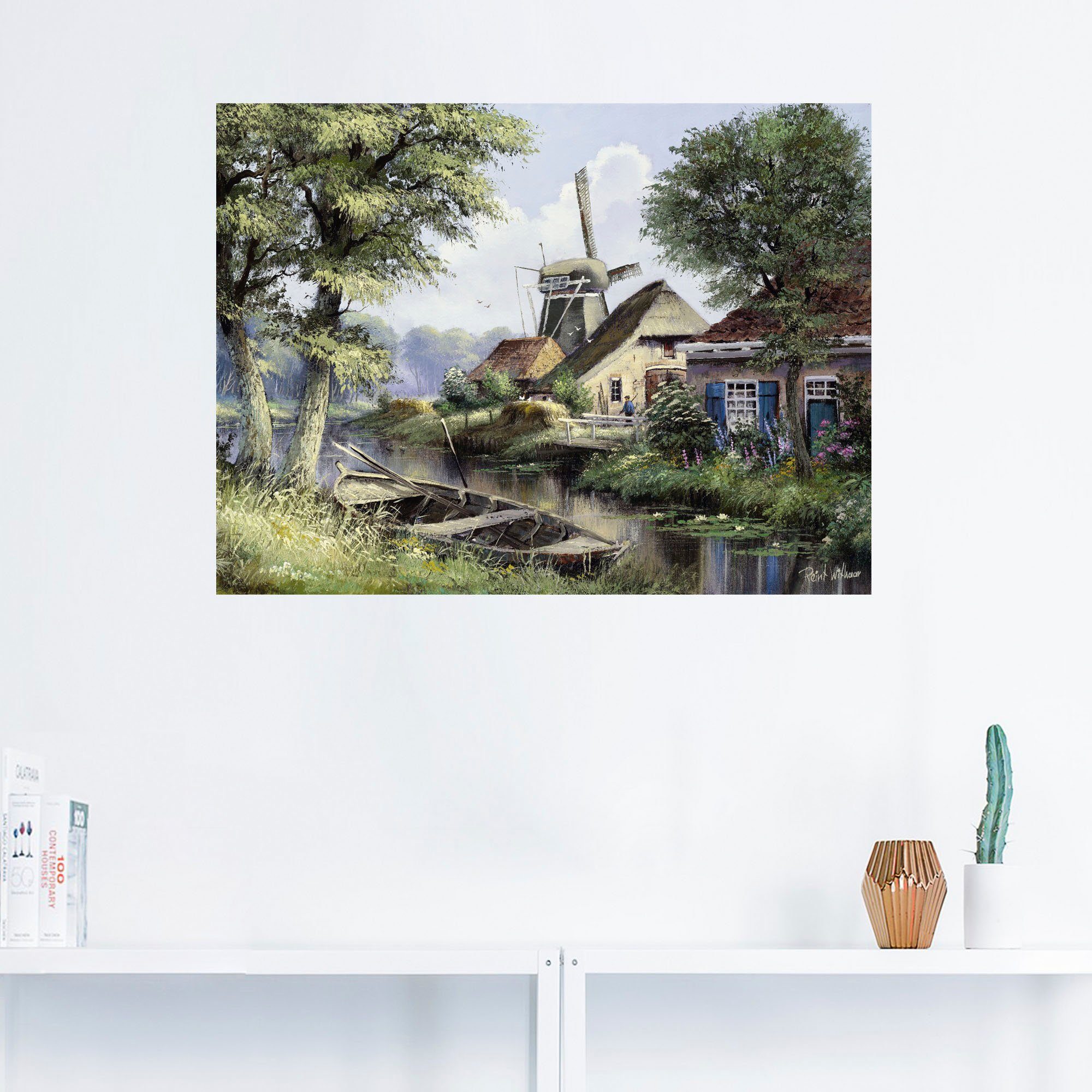 St), Mühle, Poster in versch. Größen (1 als Artland Gebäude Die oder Leinwandbild, Wandaufkleber Wandbild