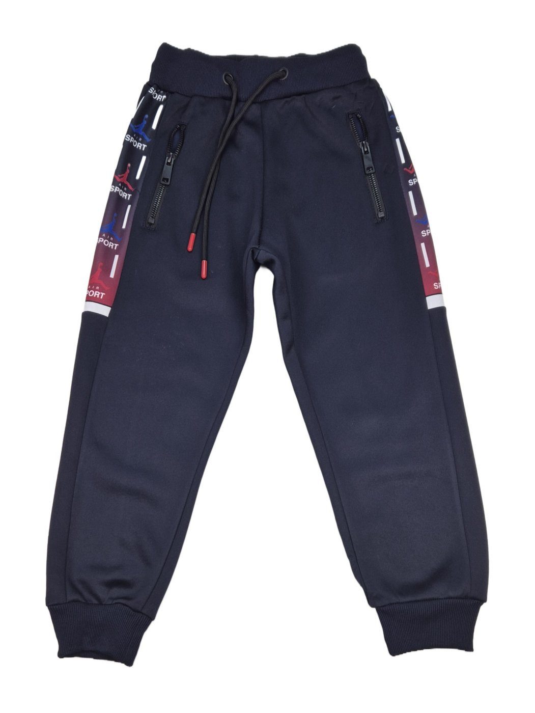 Hessis Jogginghose Coole Jungen-Freizeithose mit Sport-Print – in drei Farben! J199 Elastikbund mit tunnelzug