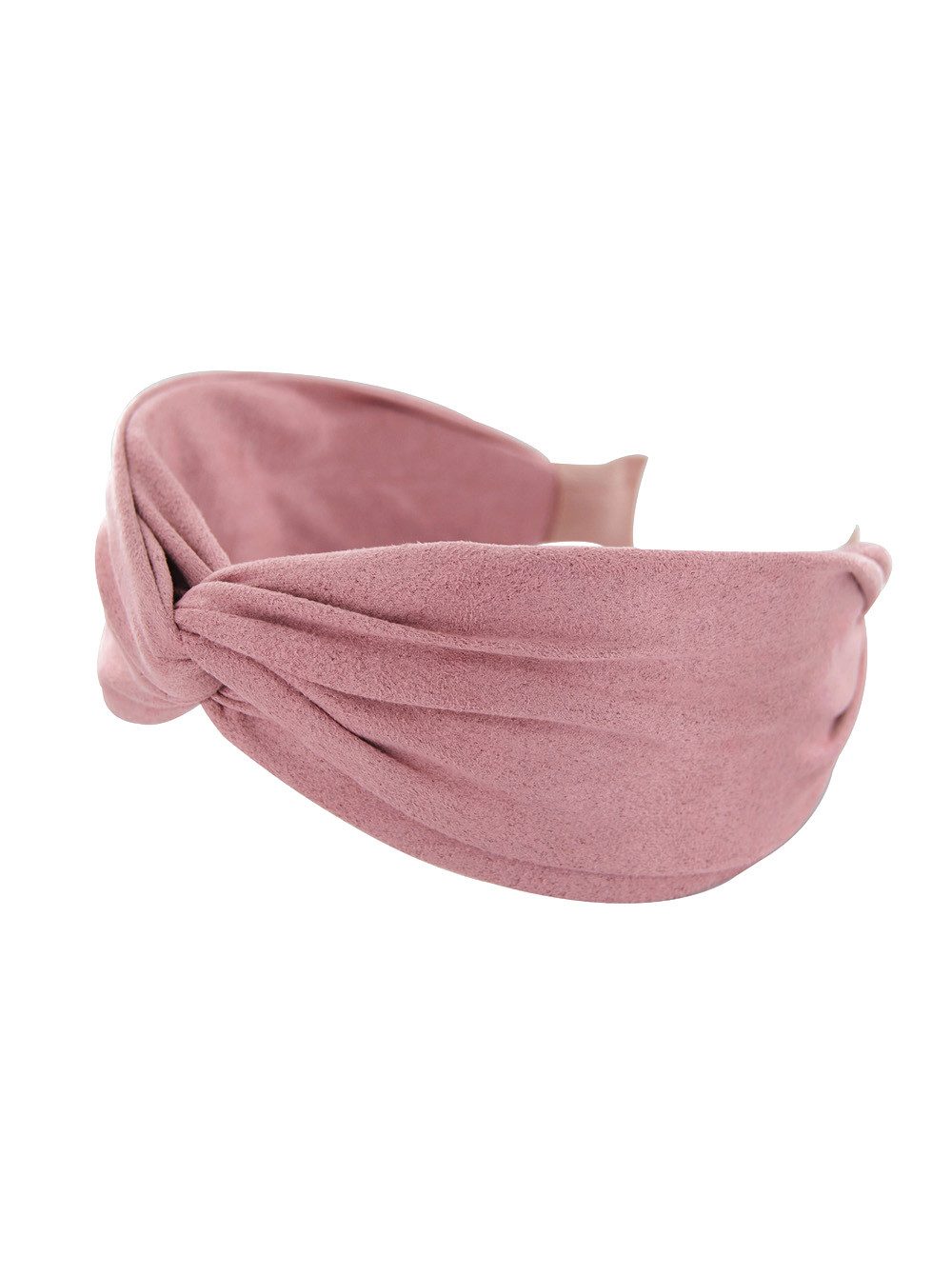 axy Haarreif Breiter Haarreif mit raffiniertem Knoten aus leichtem Flanellstoff, Damen Breiter Haarreif (Leder Optik) Haarband Haarreifen