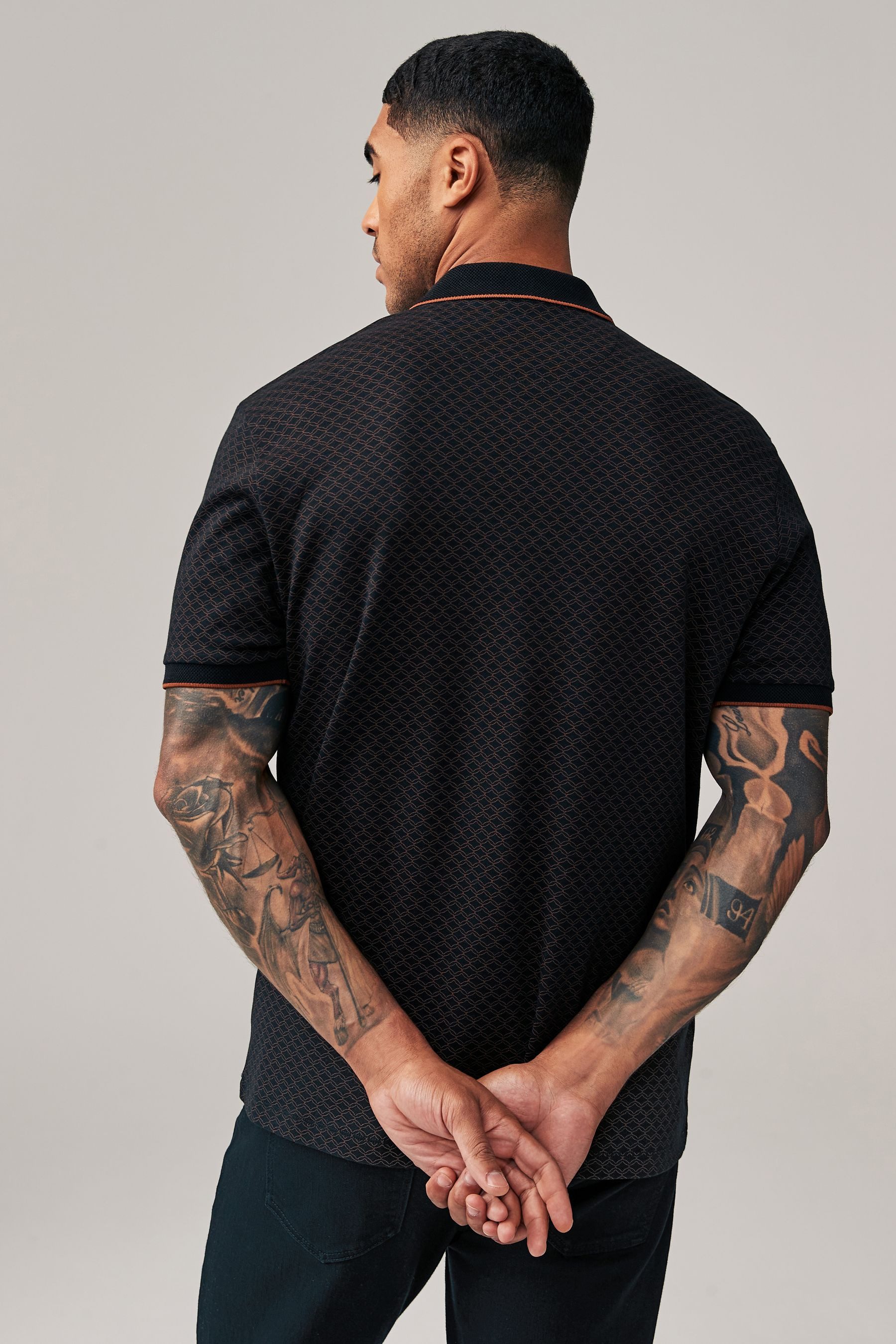 Next Poloshirt Polo-Shirt mit Geoprint (1-tlg) günstig online kaufen