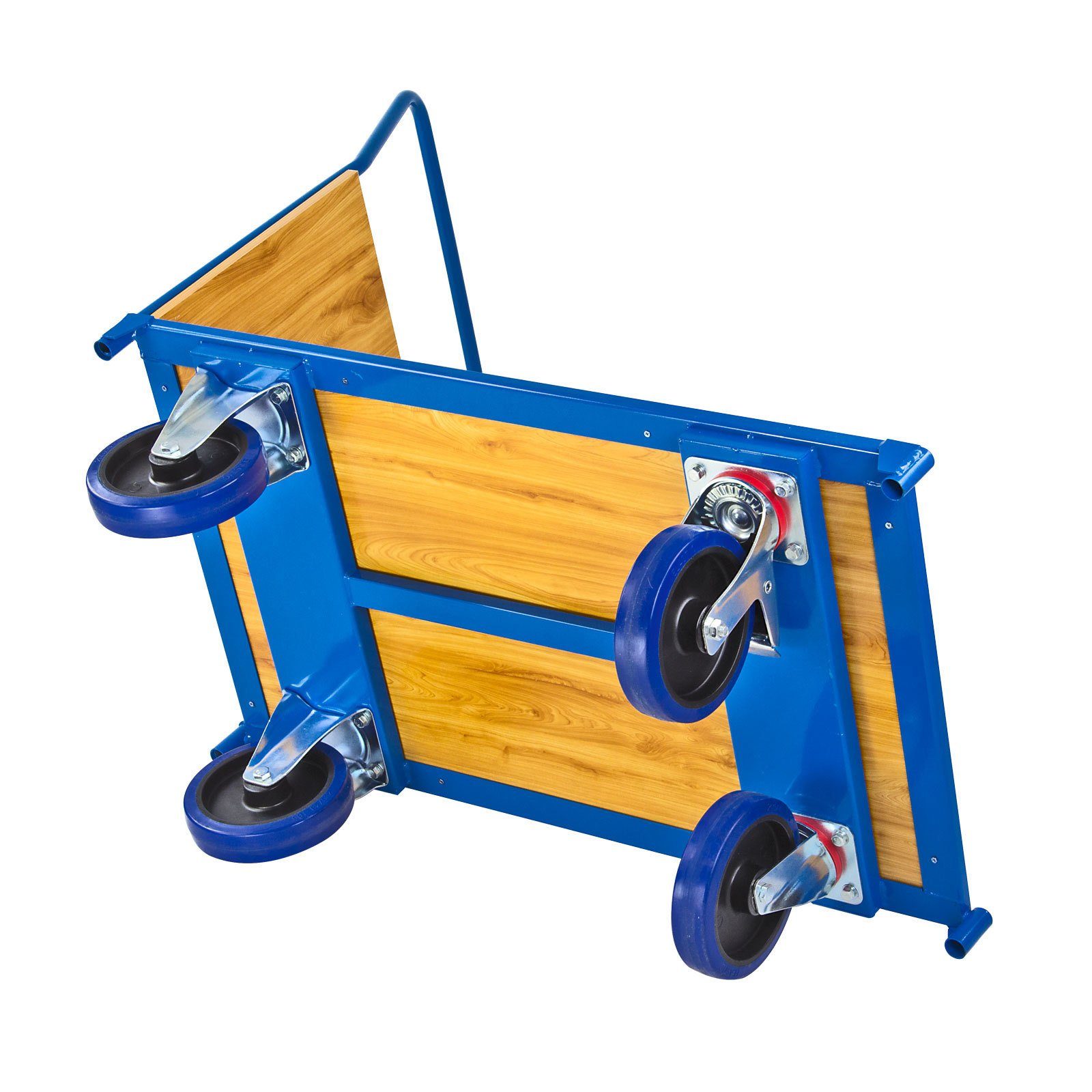 PROREGAL® Handwagen Transportwagen 97x61x116cm, 600kg, Blau HxBxL Pro, Traglast