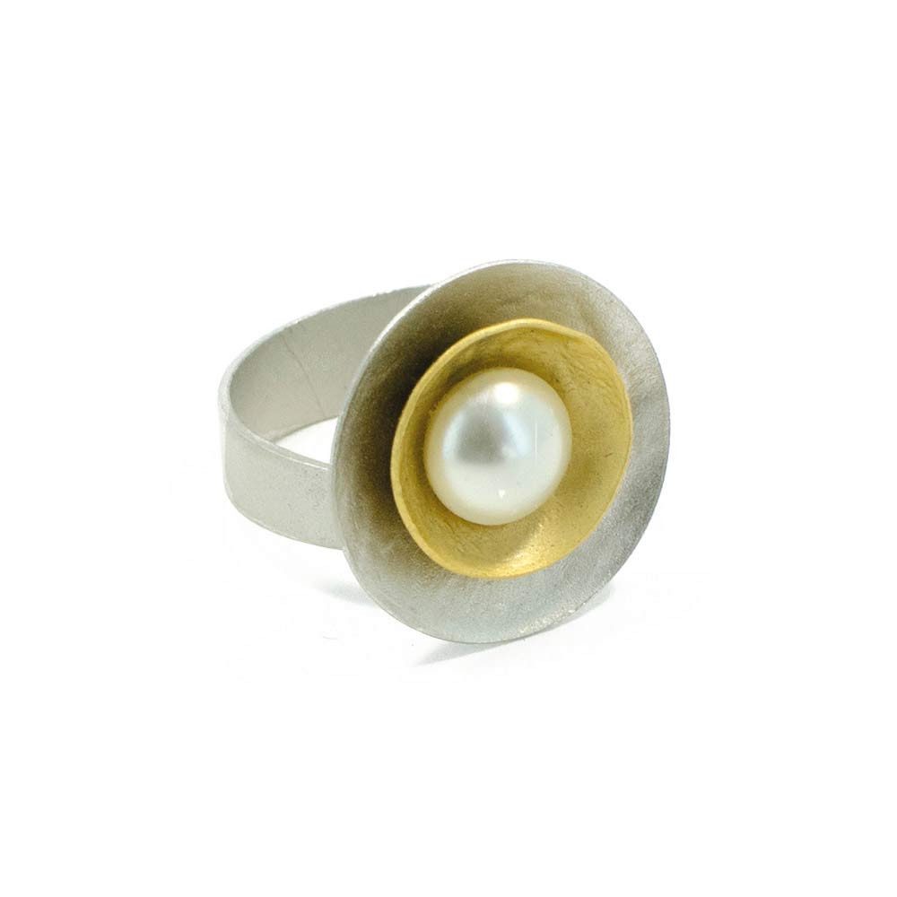 Sergio Engel Fingerring Classics Ring 01 Elegant, schälchenförmig, mit Perl günstig online kaufen