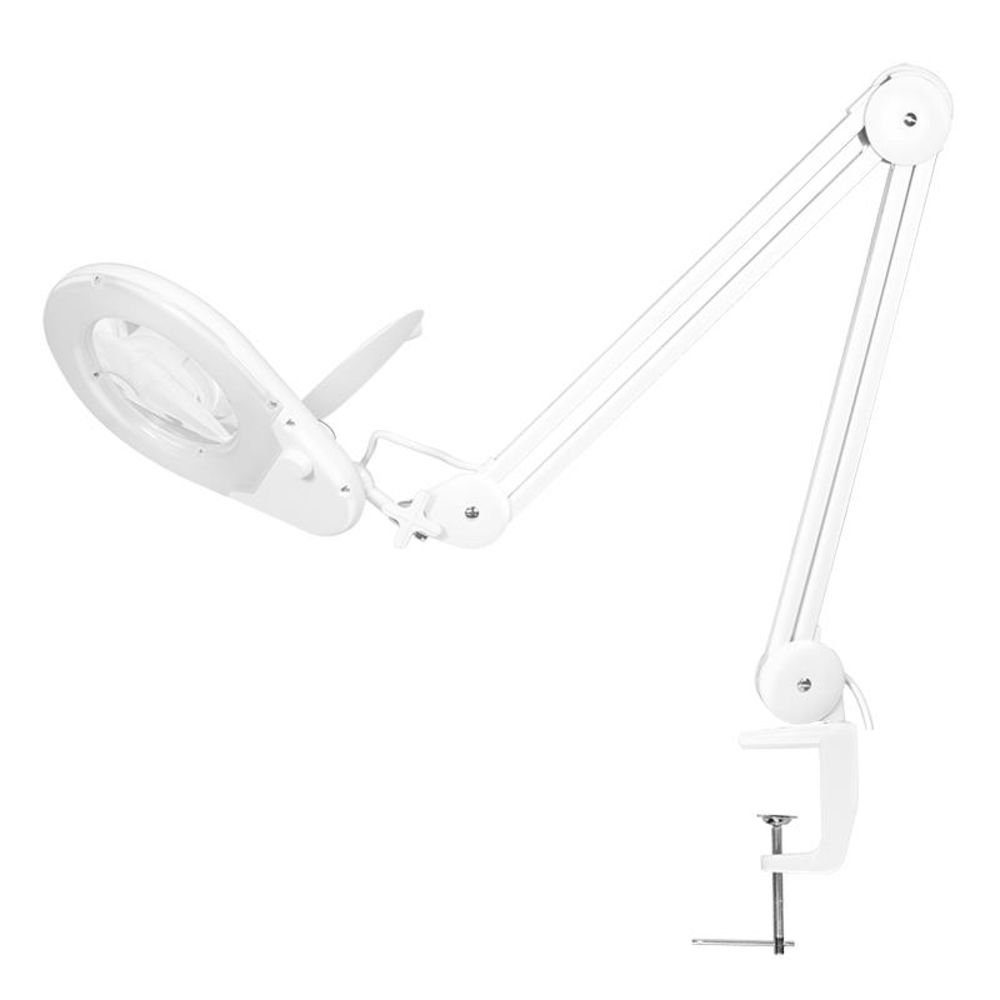 LogiLink Lupenlampe WZ0058, mit Klemmhalterung, 5 Dioptrien, Weiß