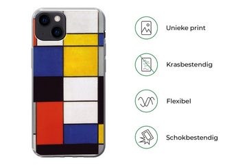 MuchoWow Handyhülle Komposition A - Piet Mondrian, Handyhülle Apple iPhone 13, Smartphone-Bumper, Print, Handy