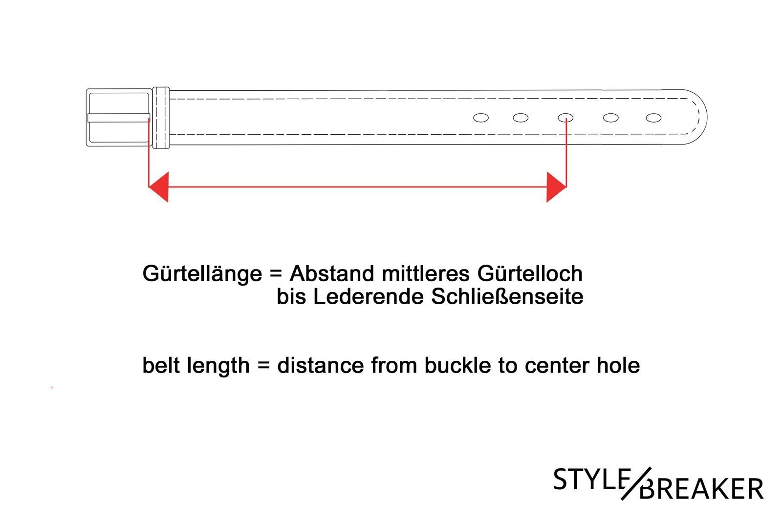 Prägung, Kugelnieten Rotbraun mit & Gürtel Kringel Nietengürtel styleBREAKER Strass