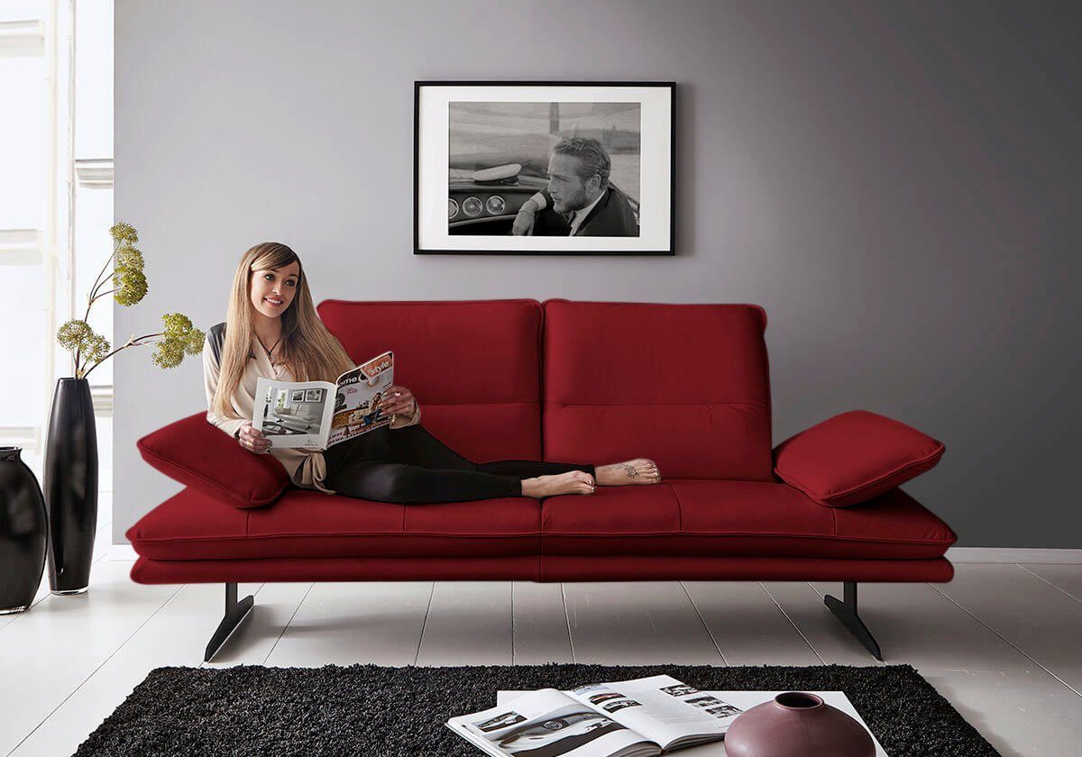 W.SCHILLIG 2-Sitzer broadway, Designsofa mit tollem Sitzkomfort, Breite 216cm, Sitztiefenverstellung, Kopfteil- & Seitenteilverstellung, Breite 216cm