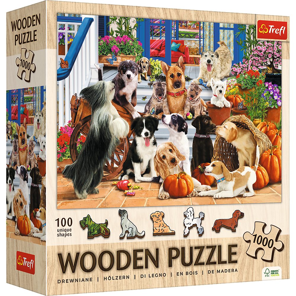 Trefl Пазлы Trefl, Wood Craft, Hunde. 1000 Teile Holzpuzzle, 1000 Пазлыteile
