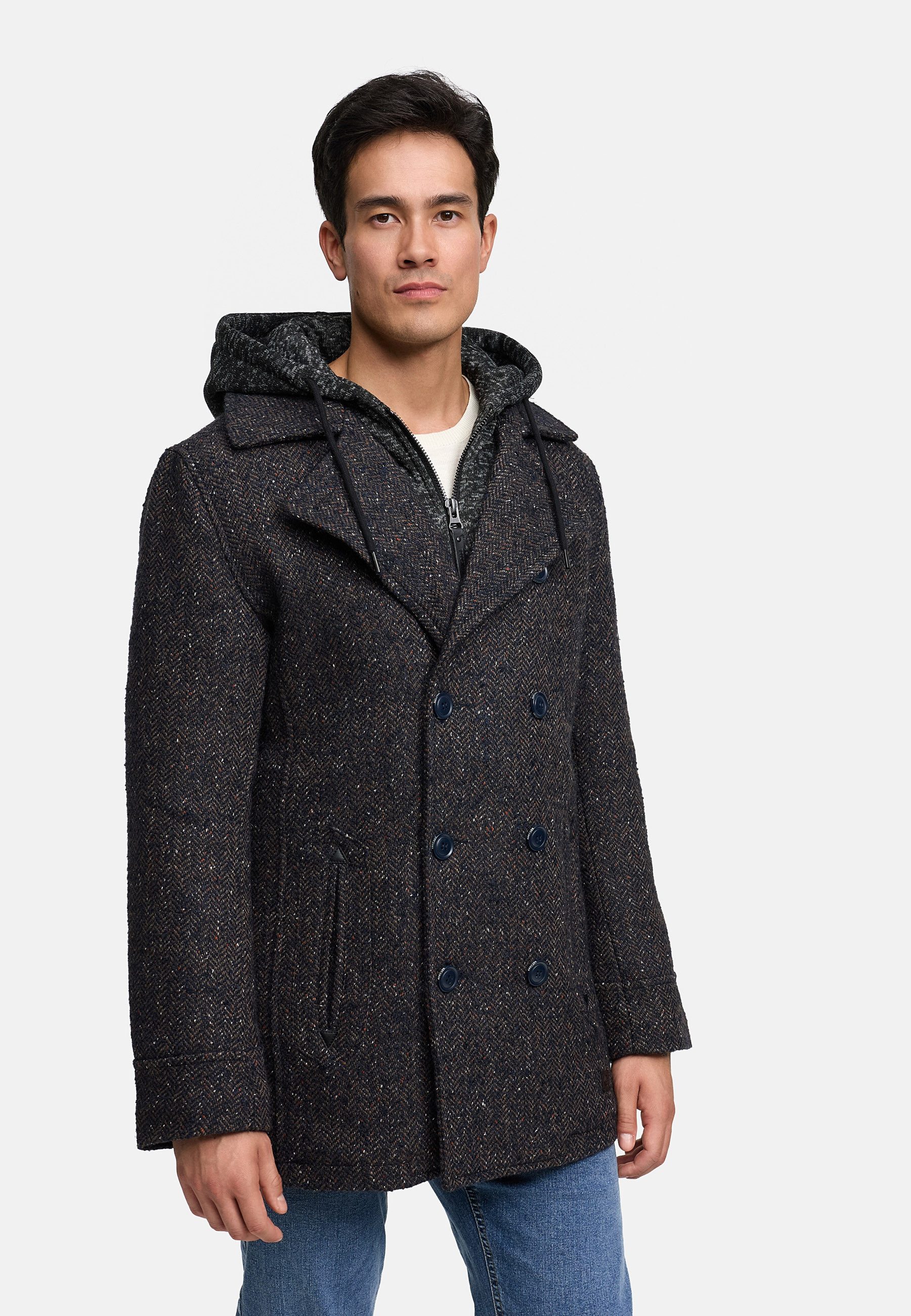 Indicode Kurzmantel Herren Cliff Mantel Winter Herrenmantel