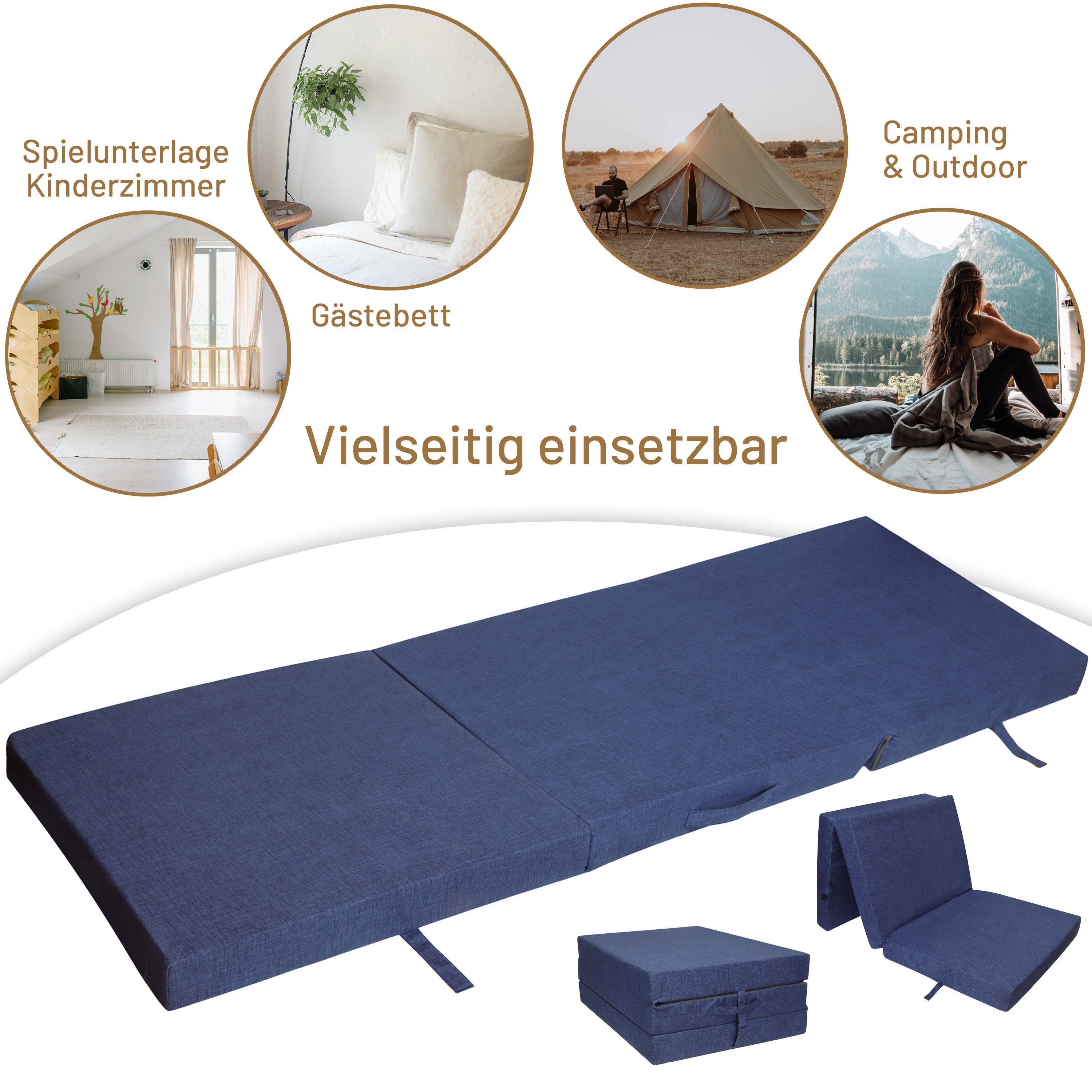 Klappmatratze Faltmatratze Gästebett Junior oder Senior, RelaxXL, 10 cm hoc günstig online kaufen