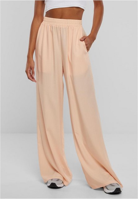 URBAN CLASSICS Cargohose Urban Classics Damen Ladies Wide Leg Viscose Pants günstig online kaufen