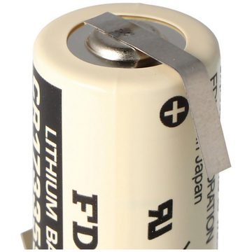 Sanyo Sanyo Lithium Batterie CR17335 SE Size 2/3A, mit Lötfahne Z-Form Batterie, (3,0 V)