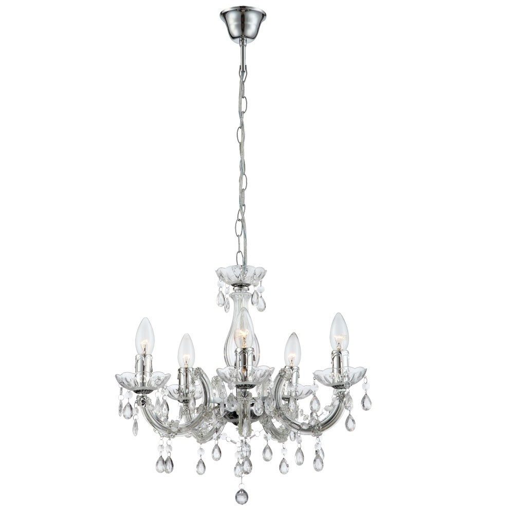 GLOBO LIGHTING Kronleuchter, Leuchtmittel inklusive, Warmweiß, LED Kronleuchter Decken- Hänge- Pendel- Lampe Design Leuchte Luster