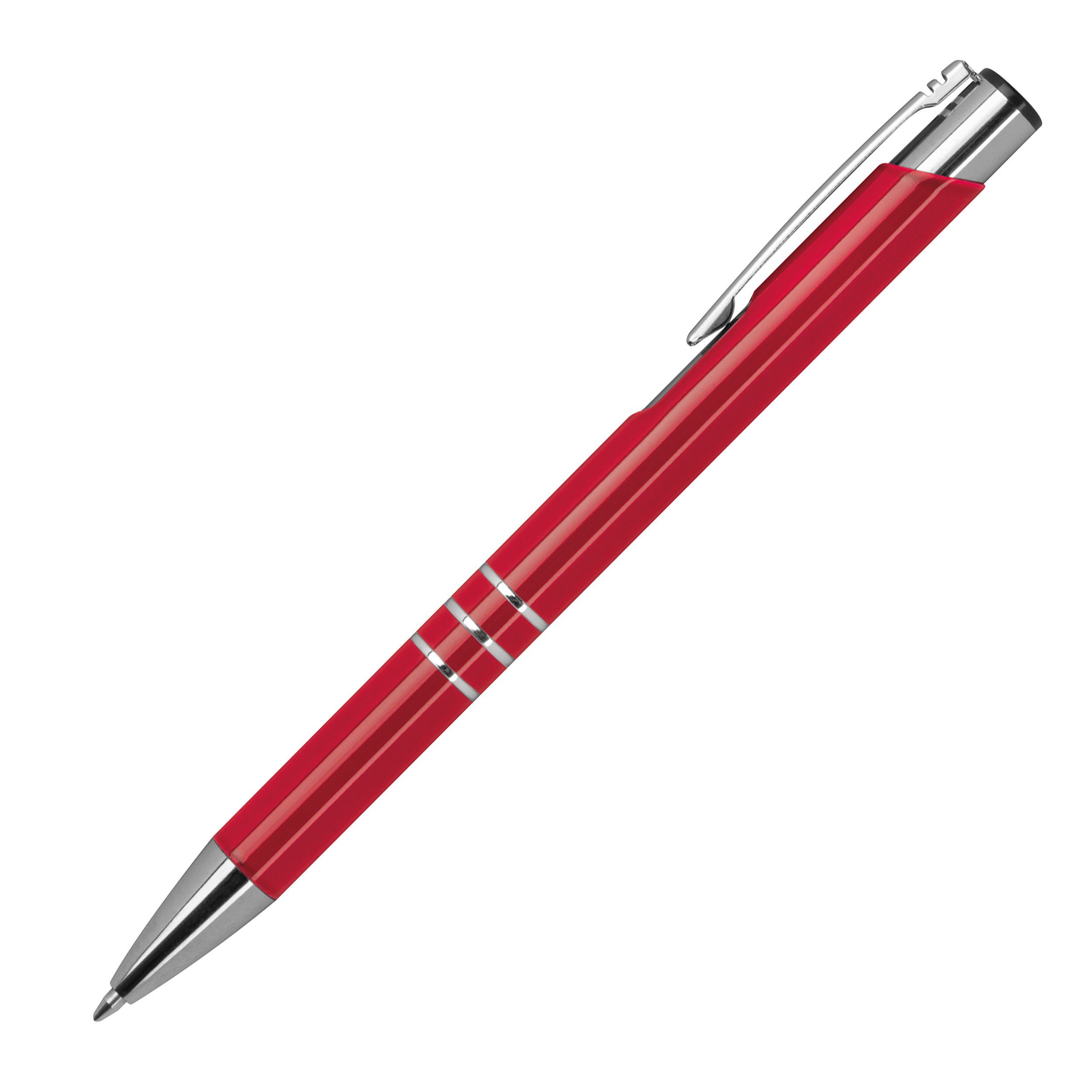 Livepac Office Kugelschreiber Kugelschreiber aus Metall / vollfarbig lackiert / Farbe: rot (matt)