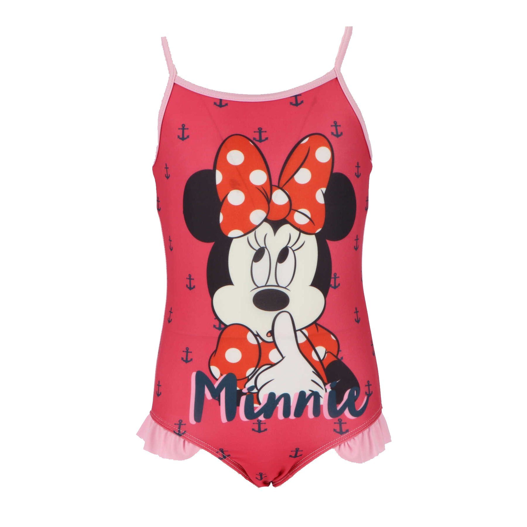 Disney Minnie Mouse Badeanzug Disney Minnie Maus Kinder Mädchen Badeanzug Gr. 98 bis 128 Rosa