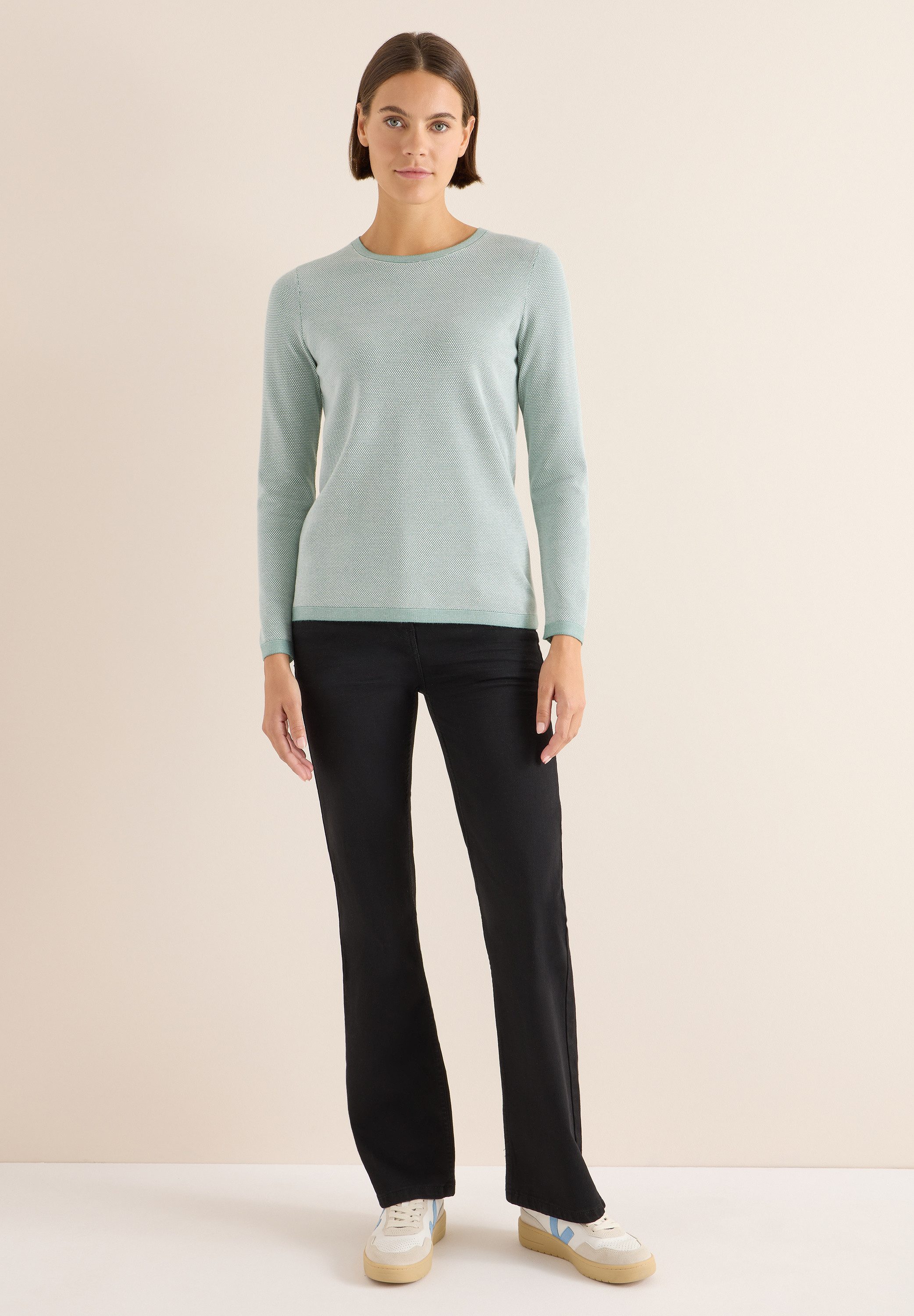 CECIL Strickpullover mit Materialmix