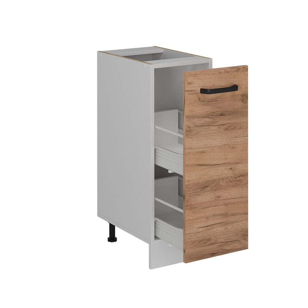 Vicco Apothekerschrank R-Line, Goldkraft Eiche/Weiß, 30 cm ohne Arbeitsplatte (1-St)