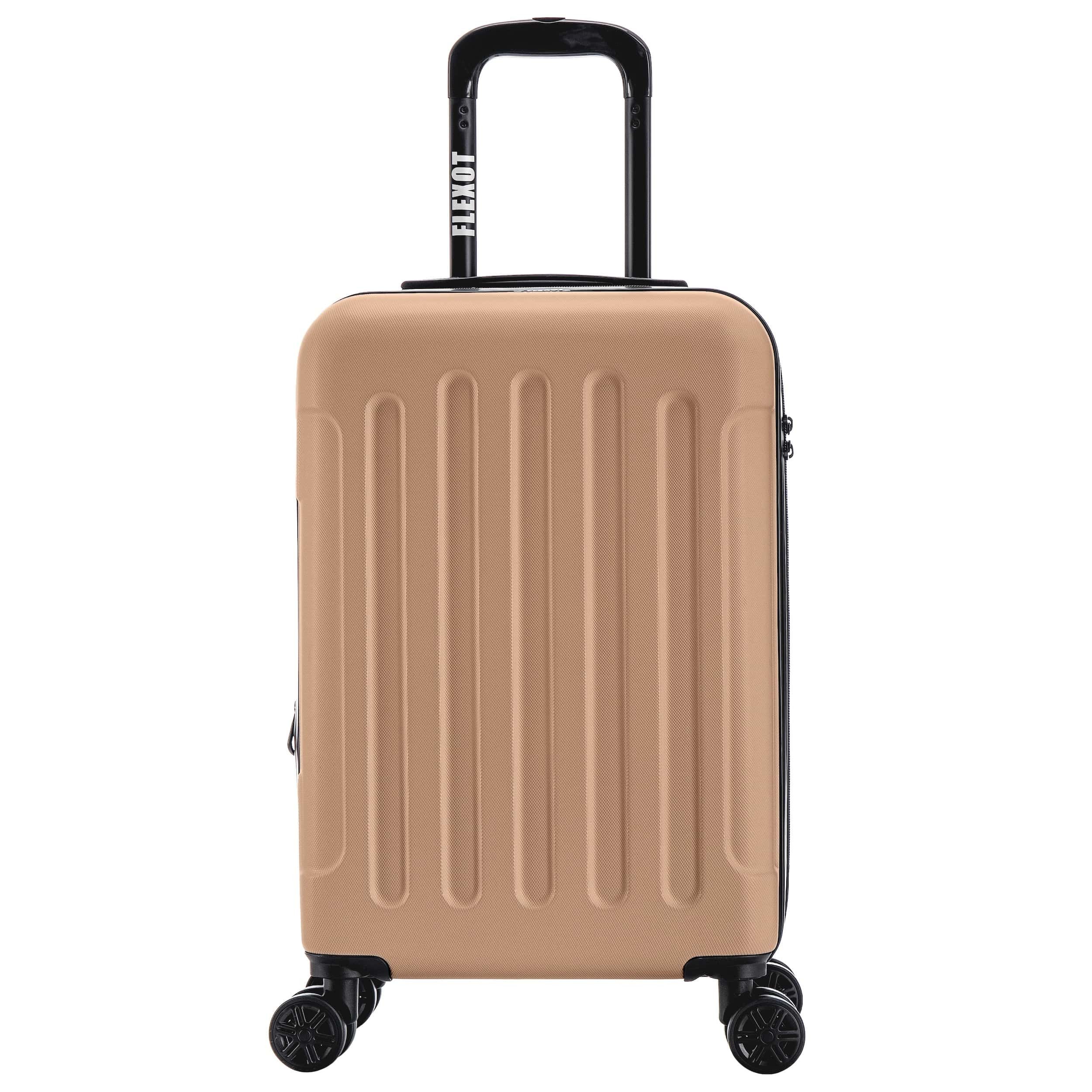 Flexot Hartschalen-Trolley F-3045 (Gr. M) – Handgepäck Чемоданы – ABS-Hartschale, erweiterbar, 4 Rollen, Robuster und moderner Чемоданы mit vier 360° Rollen und Zahlenschloss