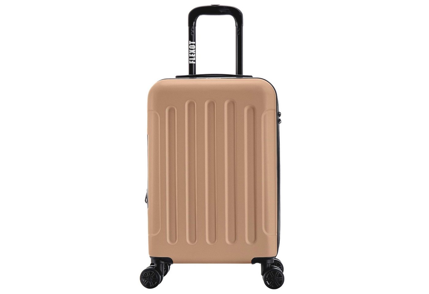 Flexot Hartschalen-Trolley F-3045 (Gr. M, L, XL) – Kofferset – ABS-Hartschale, 4 Rollen, Robuster und moderner Koffer mit vier 360° Rollen und Zahlenschloss