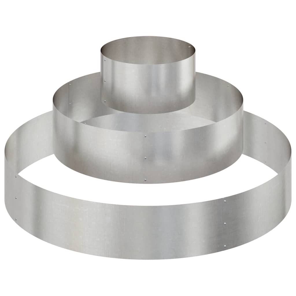 vidaXL Blumentopf Gartenblumentopf Silber 120 x günstig online kaufen