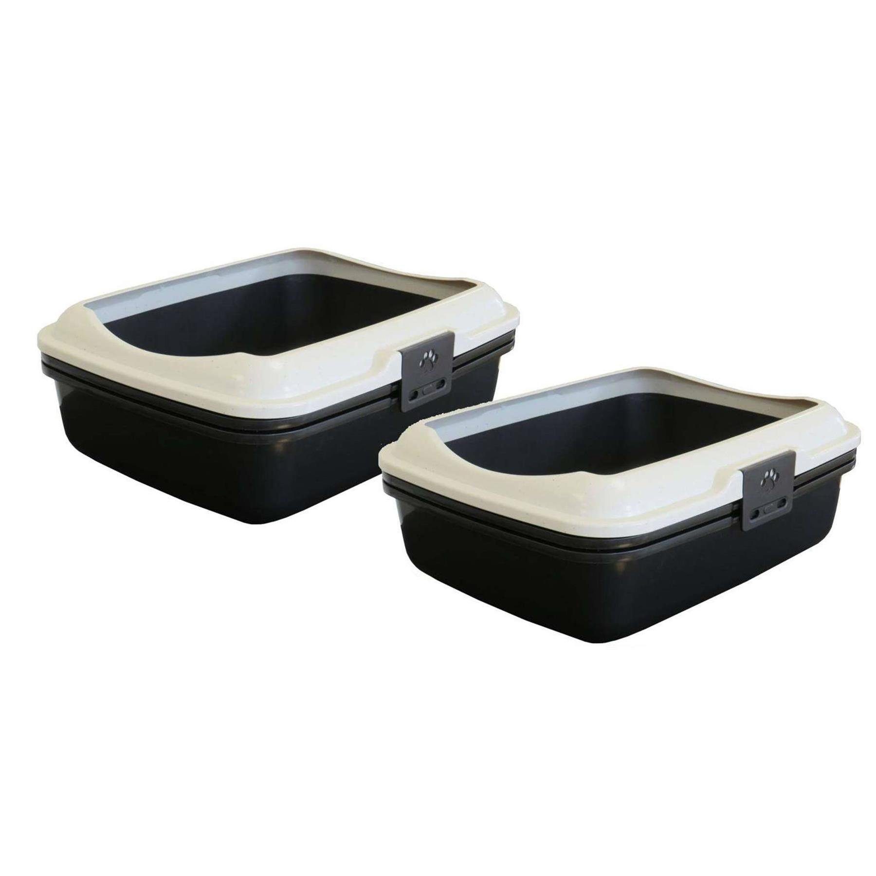 MYFAMIREA Edelstahl-Katzentoilette, 50 X 35 X 15 Cm – Geruchsneutral, Leicht Zu Reinigen, Mit Hohen Seiten