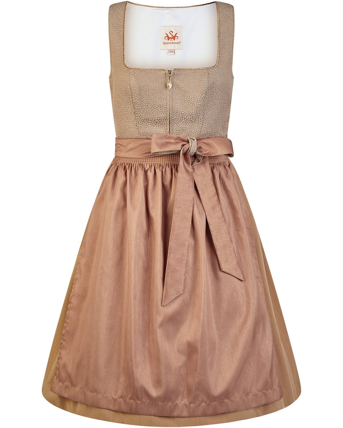 Spieth & Wensky Dirndl Midi-Jacquard-Dirndl Hornklee