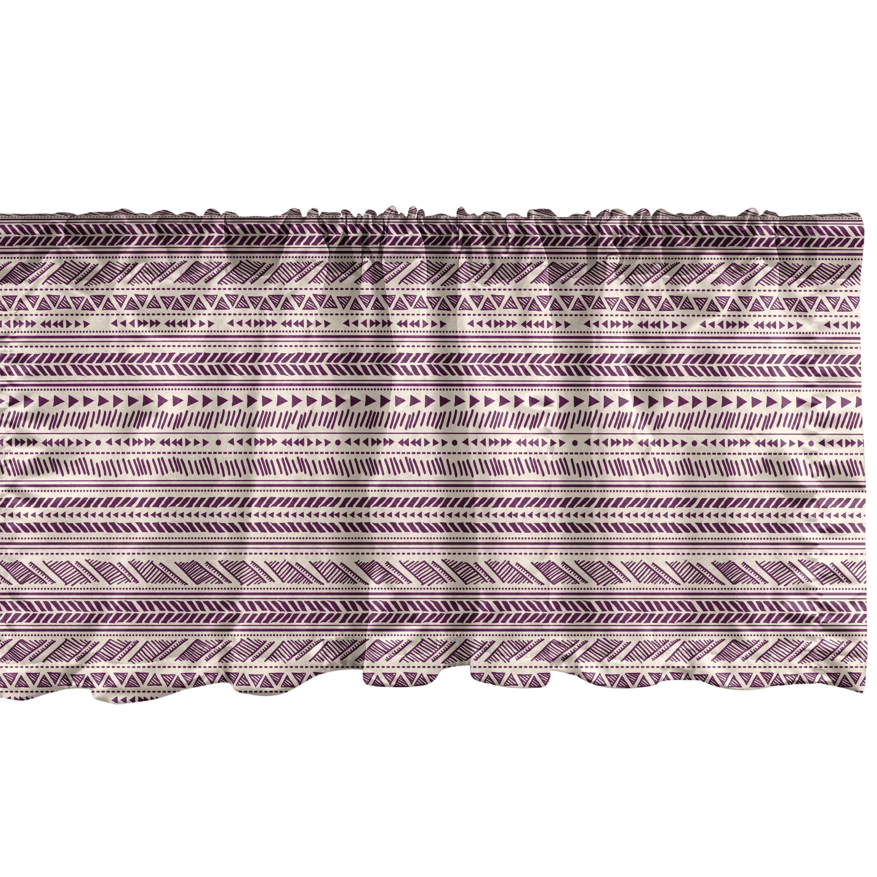 Scheibengardine Vorhang Volant für Küche Schlafzimmer Dekor mit Stangentasche, Abakuhaus, Microfaser, Mexican Drucken bicolored Triangular