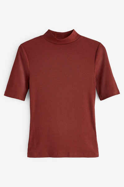 Next T-Shirt Hochgeschlossenes T-Shirt mit halblangen Ärmeln (1-tlg)