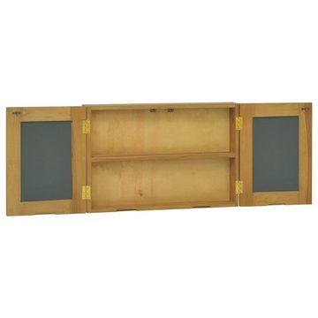 vidaXL Fächerschrank Spiegelschrank 60x10x40 cm Massivholz Teak (1-St)