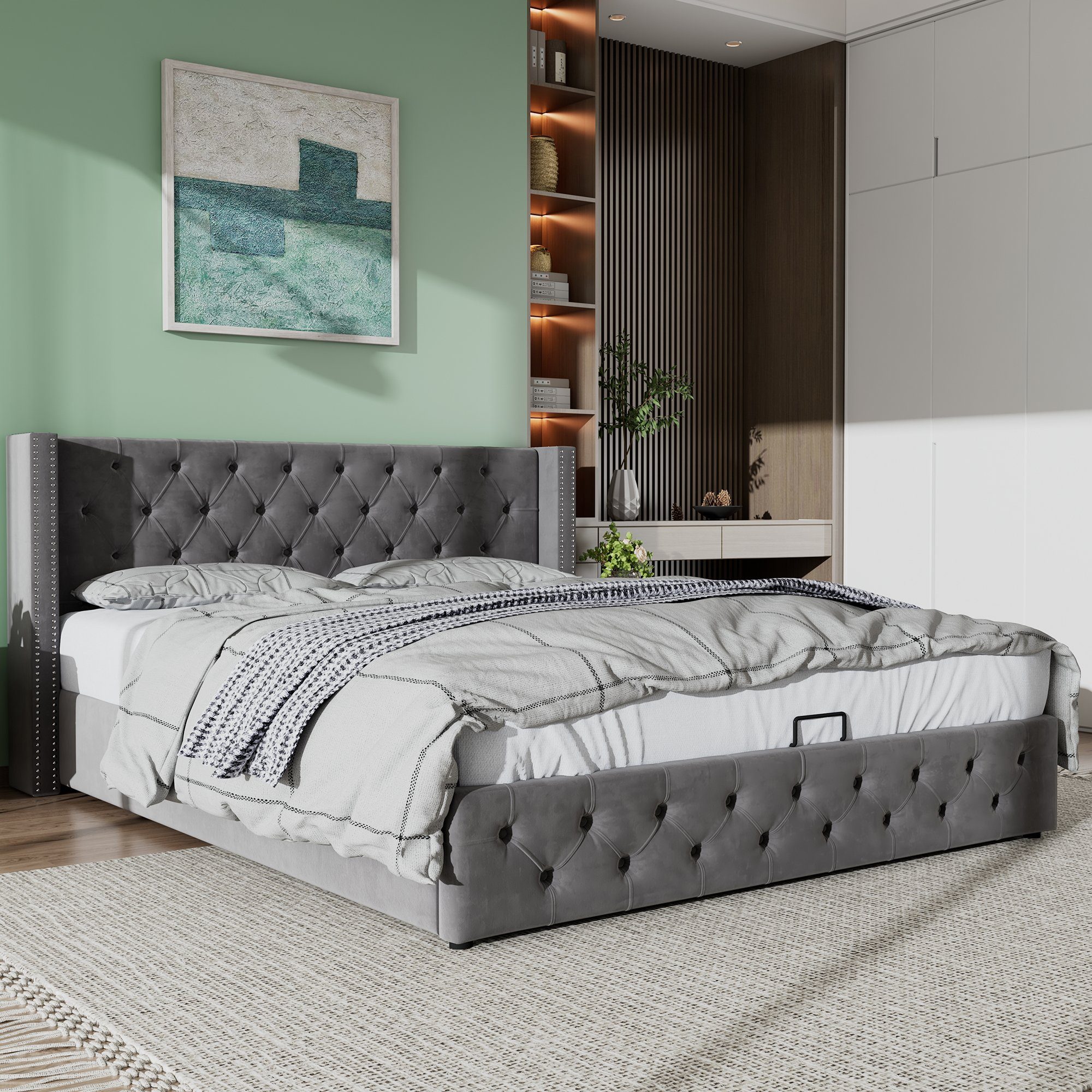 HAUSS SPOLE Polsterbett 180x200cm Ohrenform Doppelte günstig online kaufen