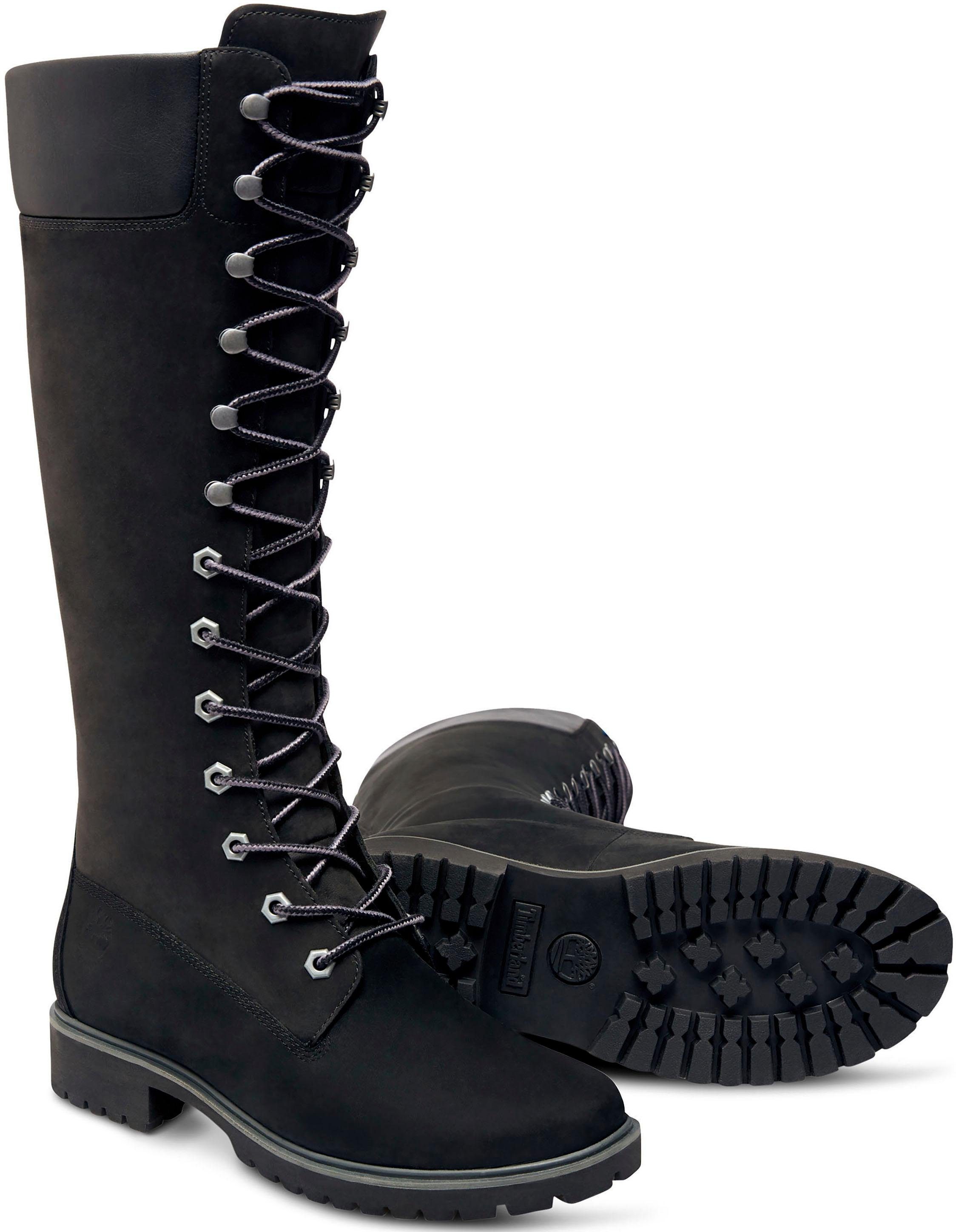 wasserdicht Timberland WP Schnürstiefel Black-Nubuck 14in Women's B Premium