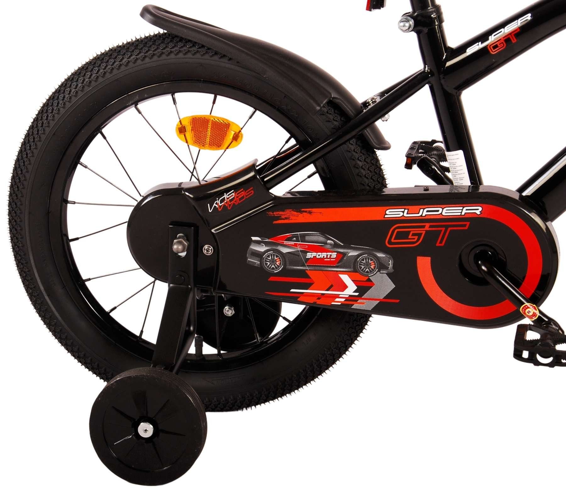 Volare Kinderfahrrad Super GT - Jungen - verschieden Größen und Farben - Rücktrittbremse, bis 60 kg, 85% zusammengebaut, 12, 14 oder 16 Zoll, 3 - 4,5Jahre