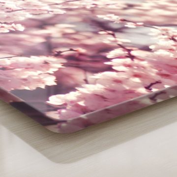 DEQORI Schneidebrett 'Kirschblütenzweige', Glas, Platte Frühstücksbrett Schneideplatte