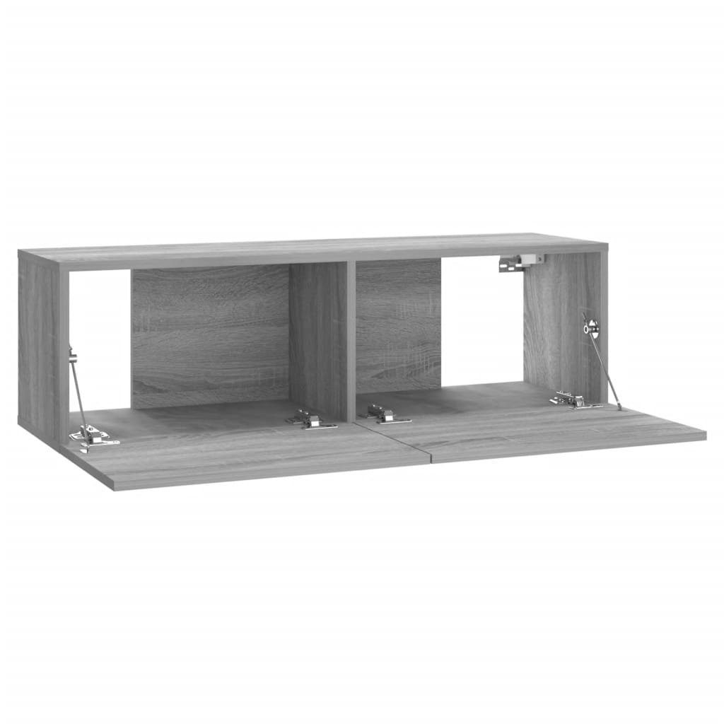 Grau 100x30x30 TV-Wandschrank vidaXL (1-St) Holzwerkstoff Sonoma cm TV-Schrank