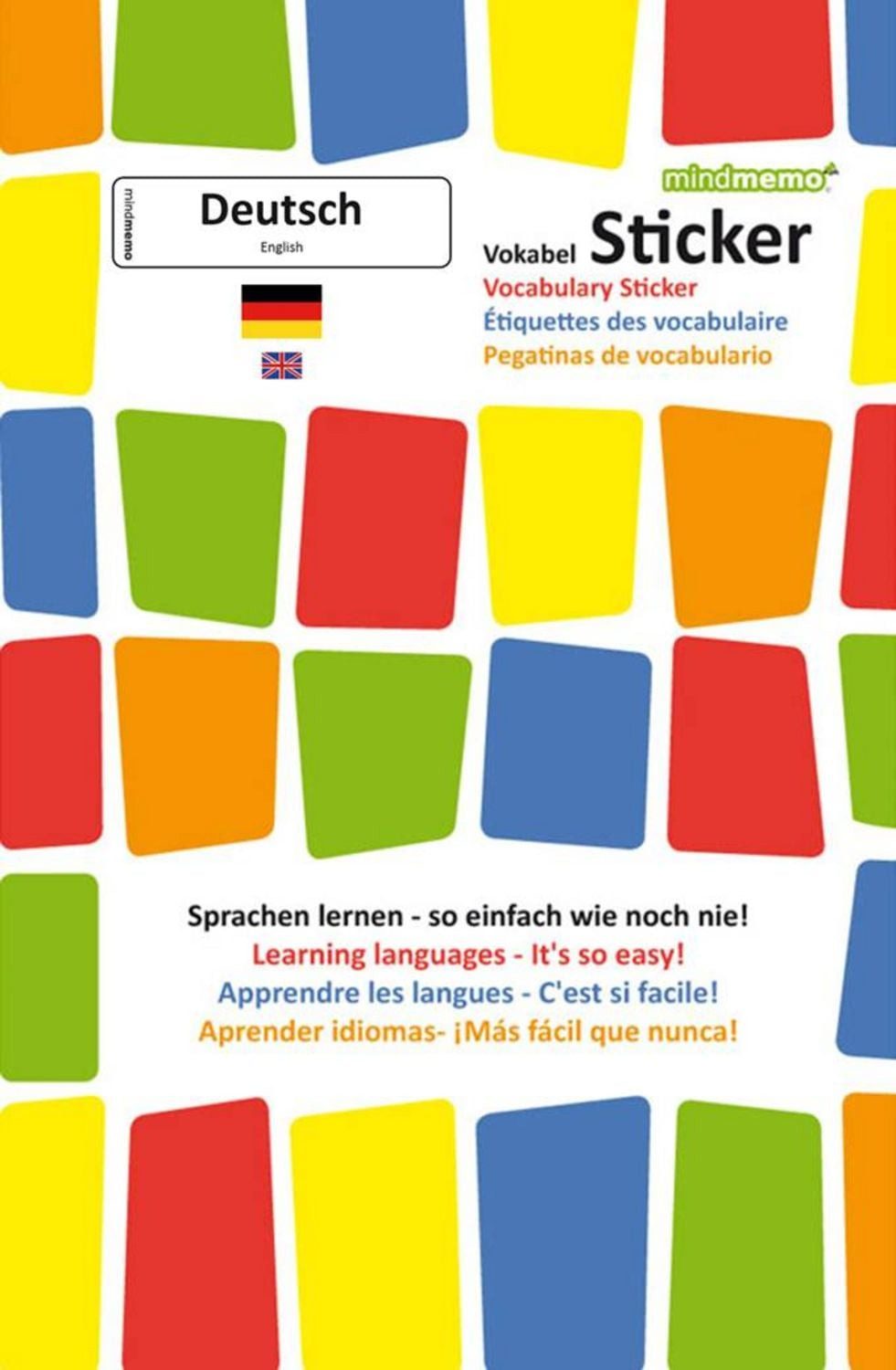 mindmemo Vokabel Sticker - Grundwortschatz Deutsch (DaF) / Englisch - / Henry Fischer, Philipp Hunstein