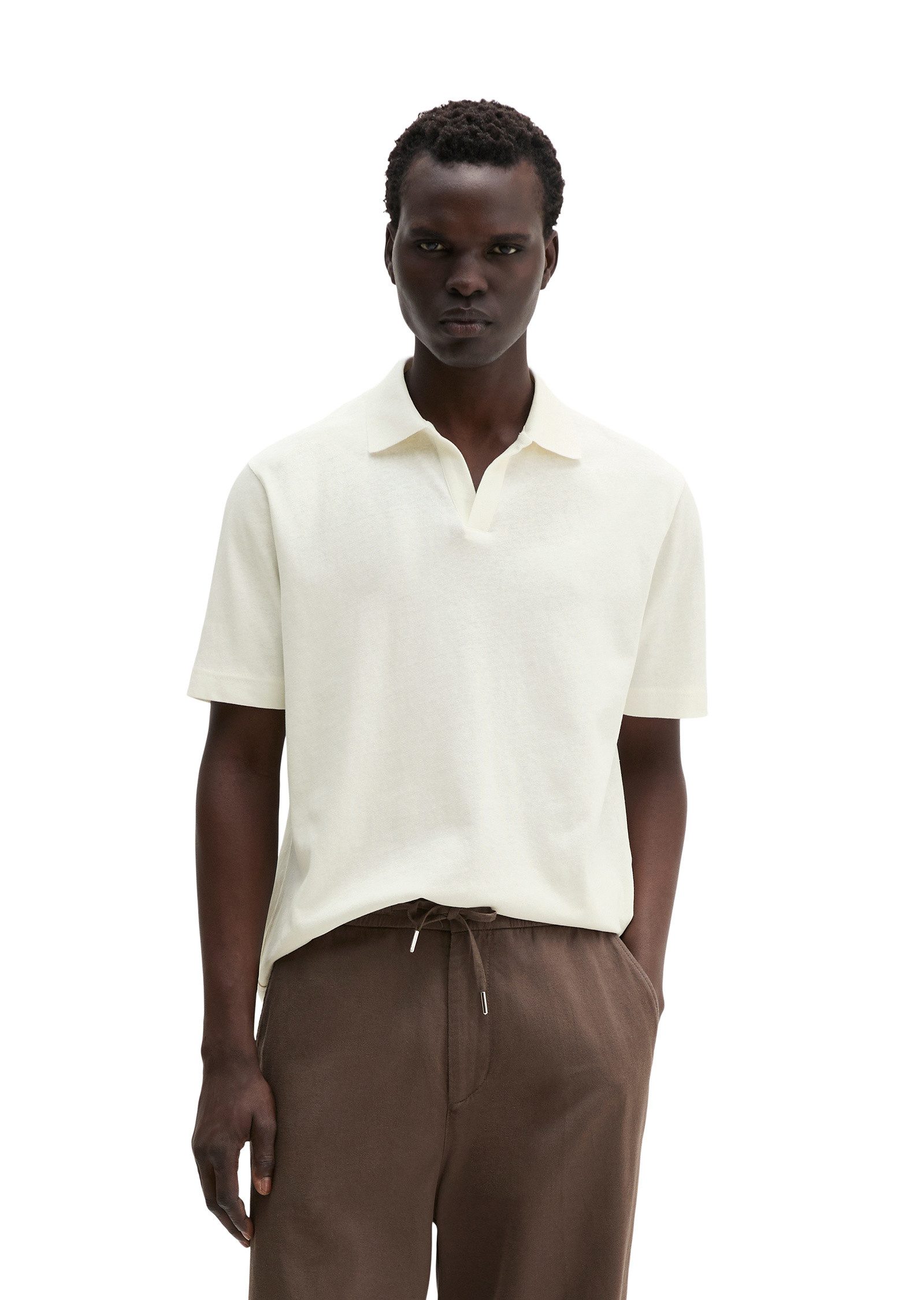 Marc O'Polo Poloshirt aus Baumwoll-Leinen-Mix
