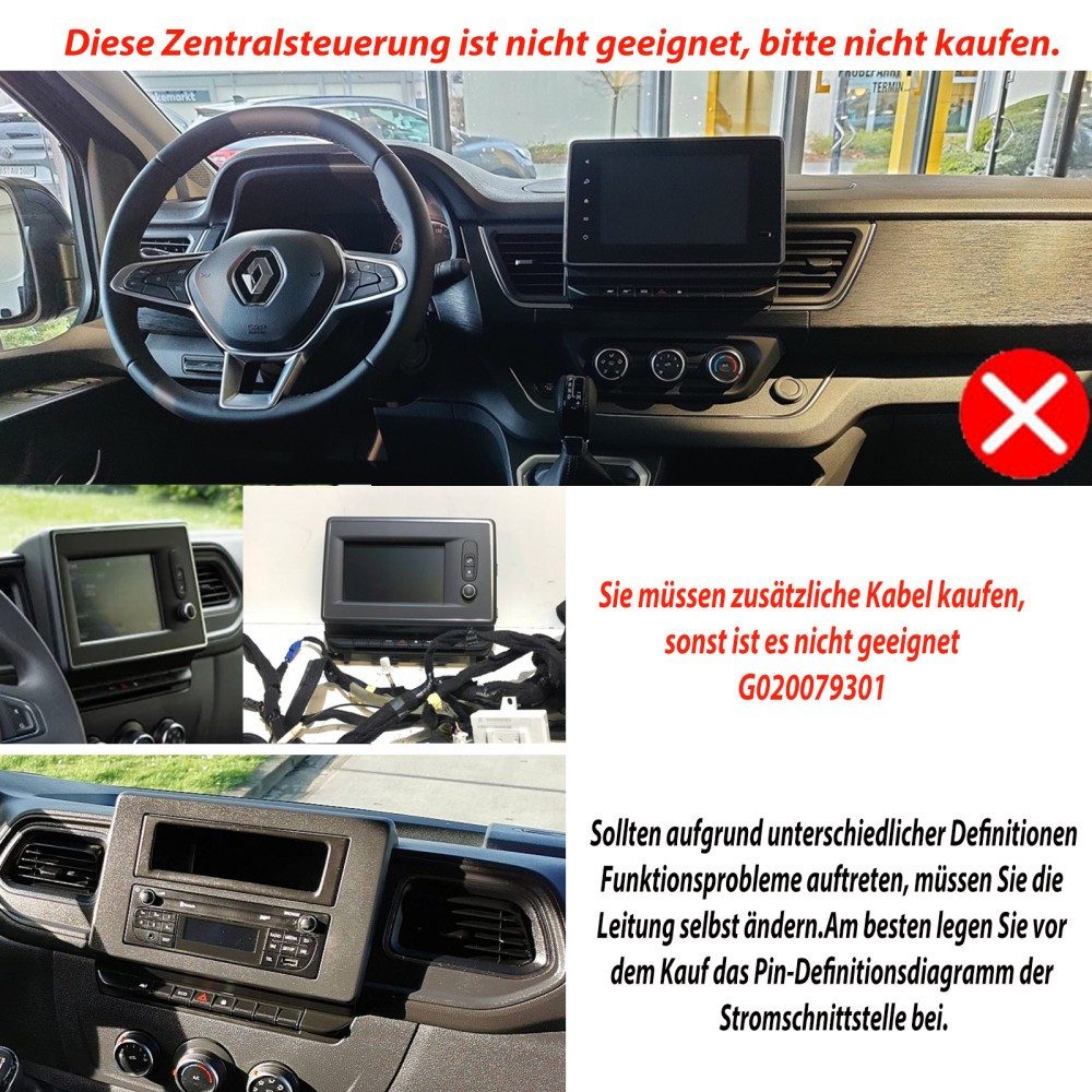 ESSGOO Für Renault Master III Opel Movano B Nissan NV400 Android 15 Carplay Navigationsgerät (Carplay Android Auto Bluetooth FM AM RDS WIFI GPS Navigationsgerät)