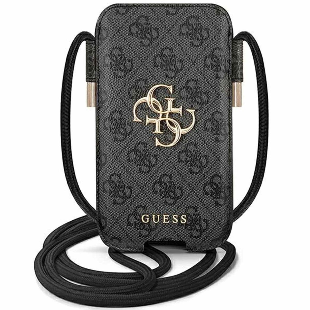 Guess Handyhülle Guess Big Logo Smartphone Handy Umhänge Tasche Universell für Smartphones bis 6.7 Zoll Grau