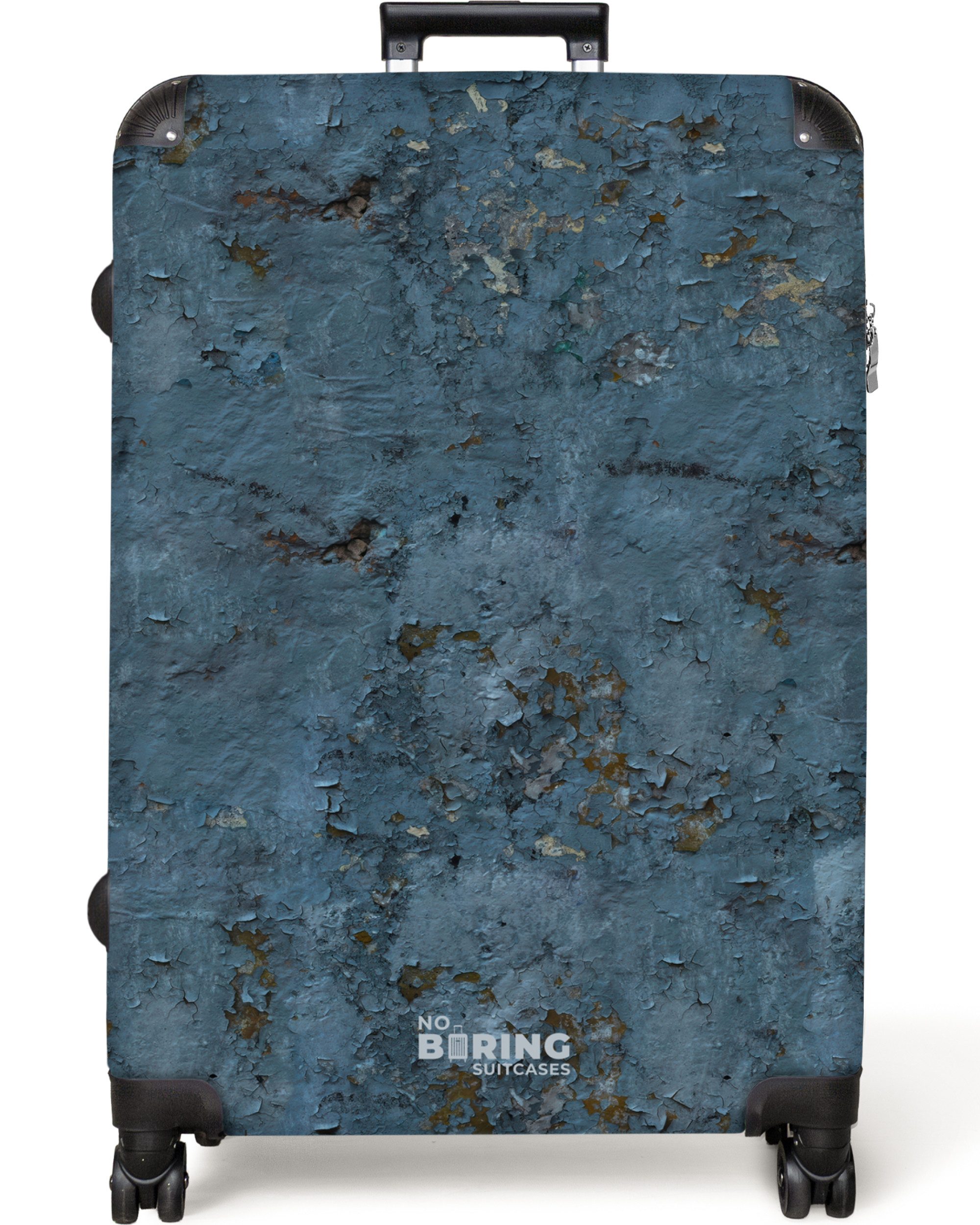 NoBoringSuitcases.com© Hartschalen-Trolley Blau verwitterte Wand mit günstig online kaufen