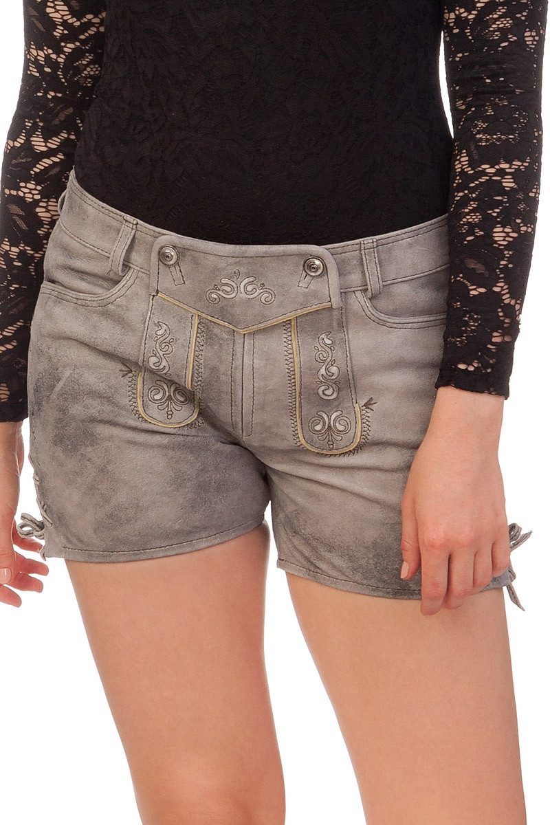 Maddox Lederhose Trachtenlederhose Damen - MARIA - stein günstig online kaufen