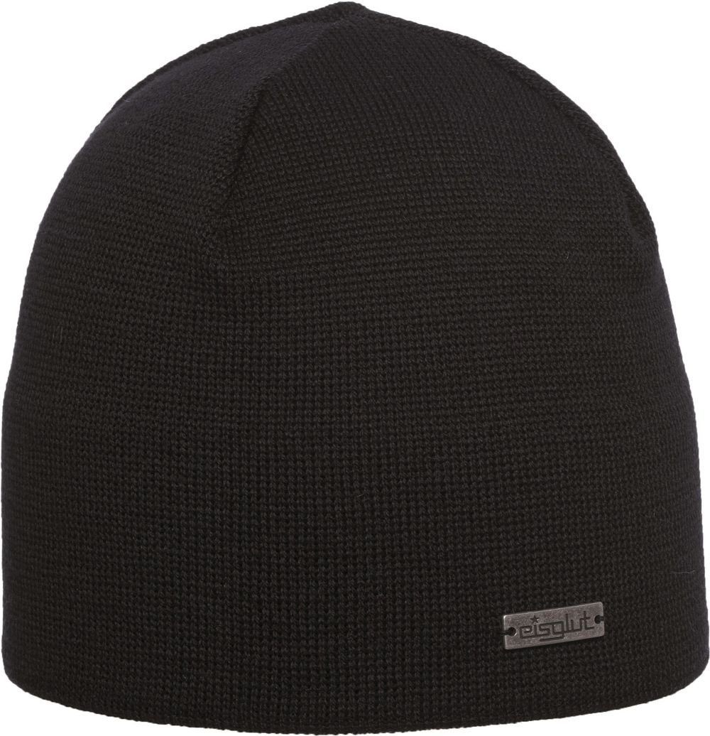 Eisglut Strickmütze Primog aus 100% Merinowolle 11-SCHWARZ | Beanies