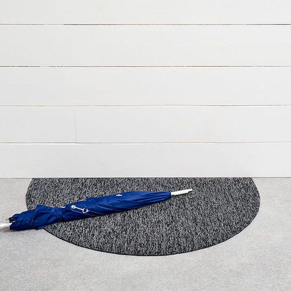 Chilewich Fußmatte Welcome Mat Heathered Grey 53 x 91 cm, halbrund