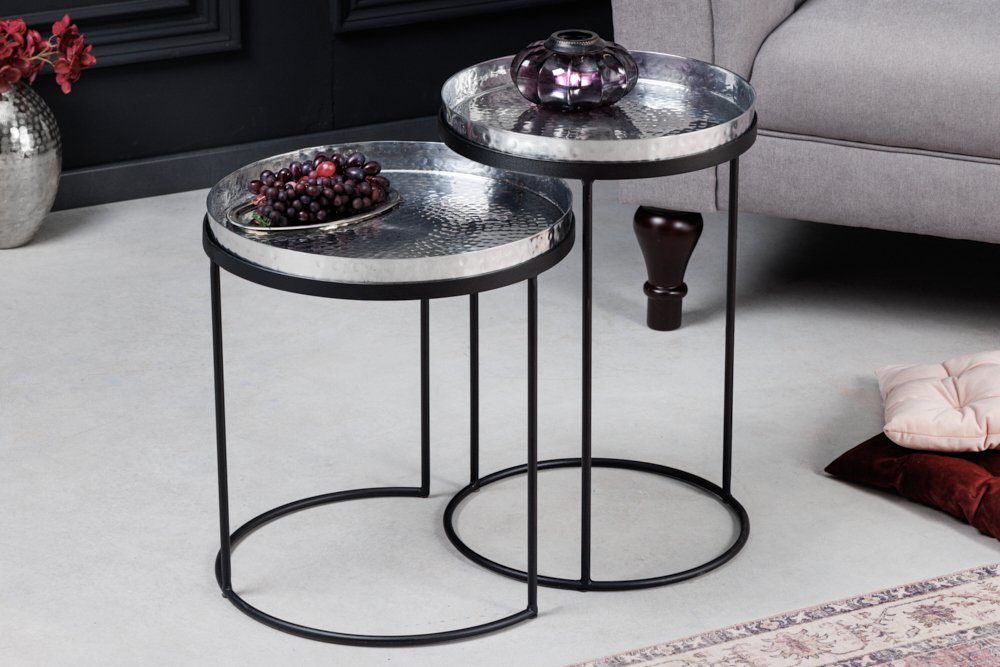 riess-ambiente Beistelltisch ELEMENTS 55cm silber (Set, günstig online kaufen
